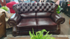 Chealsea 2 Seater Chesterfield | Washout Burgandy Leather