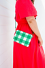 Capri - Green & White Gingham Crossbody (Small) | Liv & Milly