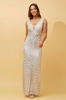 Shelba Sequin Dress - Beige | Caroline K Morgan