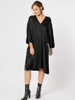 Moo Moo Sateen Dress - Black | Hammock & Vine