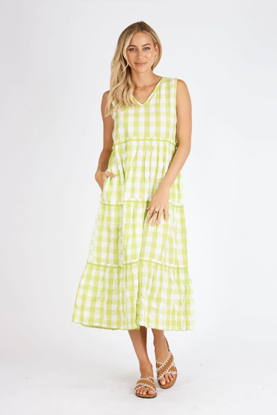 Lindsey Tiered Midi - Lime | Lula Life