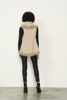 Knit Vest w/ Fur Trim - Almond | Caju