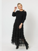 Carrie Tulle Layered Skirt - Black | Hammock & Vine