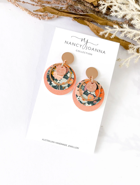 Pretty Poppy Double Round Drops | Nancy Joanna Concrete Collection