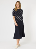 Kate Long Knit Skirt - Navy| Gordon Smith