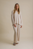 Winter Retreat Merino Cotton Pullover- Nougat | Talamaya