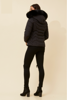 Faux Fur Puffer Jacket - Black | Caroline K Morgan