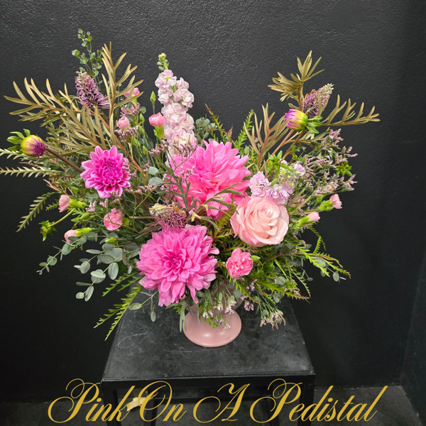 Pink on A Pedistal | Shades of Pink Blooms