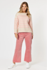 Tempo Stripe Print Knit - Blush/Natural | Threadz