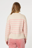 Tempo Stripe Print Knit - Blush/Natural | Threadz