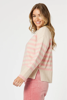 Tempo Stripe Print Knit - Blush/Natural | Threadz