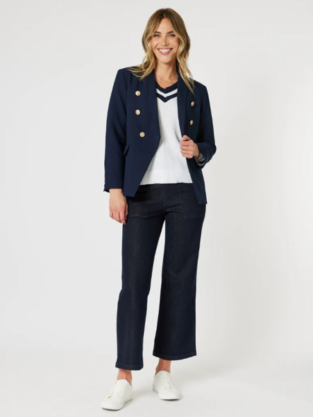 Hudson High Rise Wide Leg Jean - Dark Denim | Gordon Smith