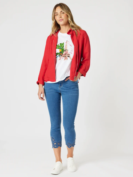 Lino Le Marais Jacket - Red | Gordon Smith