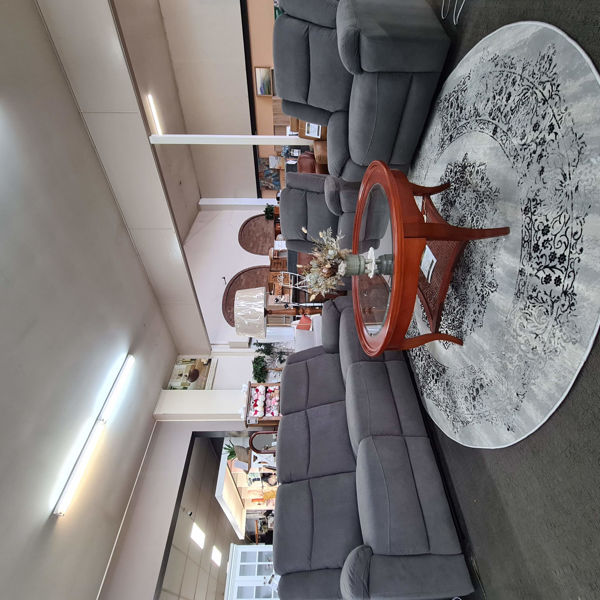 3 Seater Recliner + 2 Recliner- Charcoal | Lena Barcelona