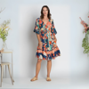 Wazuka Tie Dress - Navy | Lula Soul