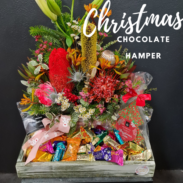 Christmas Chocolate & Flower Hamper | Natives
