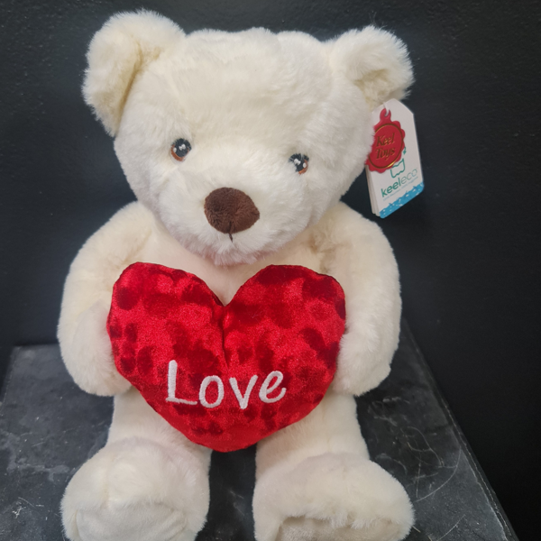 Barney Bear with Heart - 45cm | Cream