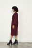 Half Rib Knit Dress Puff Sleeve - Shiraz | Caju