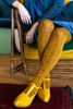 ‘Deco Mustard’ Merino Wool Tights | Tightology