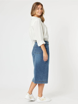 Republic Split Skirt - Denim | Threadz