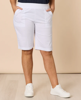 Santorini Cotton Pull On Short - White | Threadz