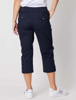 Santorini Cropped Cotton Pant - Navy | Threadz