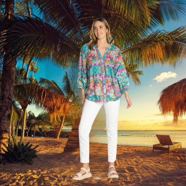 Ratana Shirt - Lagoon | Lula Life