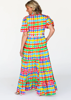 Alice Dress - Neon Gingham | Liv & Milly