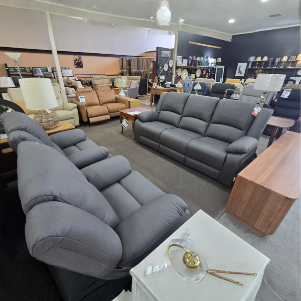 Captain Recliner Suite | Rhino Fabric Latte