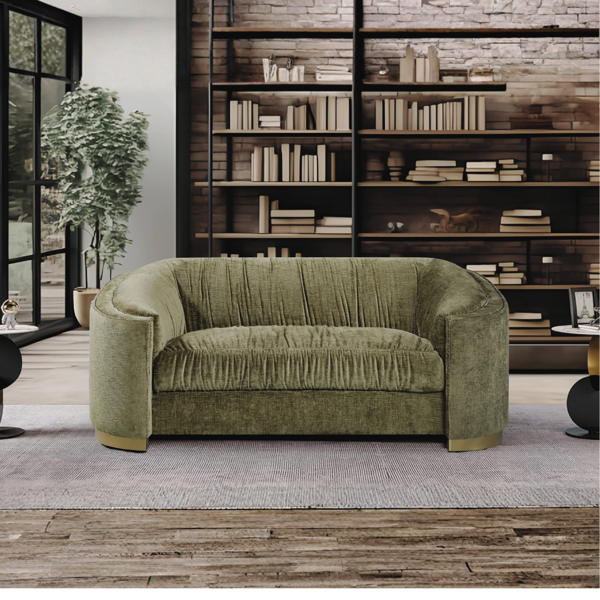 Duomo 3 Seater Sofa | Chenille Sage Fabric