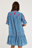 Antibes Dress - Blue  | Rubyyaya
