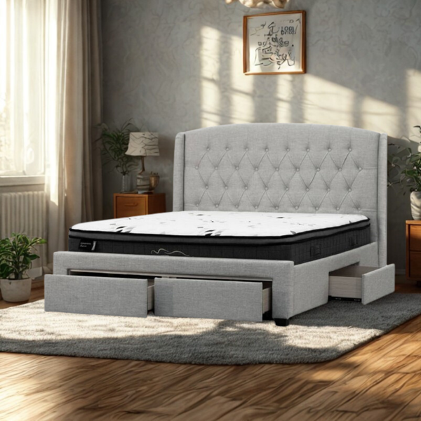 Kingston Double Bed - 4 Drawers