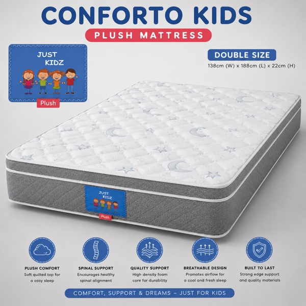 Conforto Kids Plush Mattress |  Double