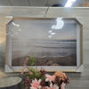 Resting Beach - Glass Front Natural Frame  105cm x 75cm