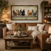Cluck Comfort Painting  112cm x 62cm